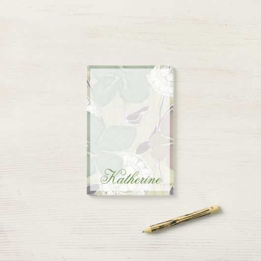 Jouw naam toevoegen | Serene Pastels II Post-it® Notes (Op bureau)