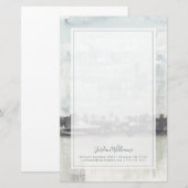 Jouw naam toevoegen | Sky Horizon - Neutrale kleur Briefpapier (Voorkant / Achterkant)