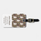 Jouw naam toevoegen | Sleuf Astronaut Pattern Bagagelabel (Voorkant horizontaal)