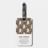 Jouw naam toevoegen | Sleuf Astronaut Pattern Bagagelabel (Achterkant verticaal)