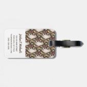 Jouw naam toevoegen | Sleuf Astronaut Pattern Bagagelabel (Achterkant horizontaal)