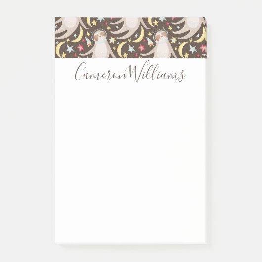 Jouw naam toevoegen | Sleuf Astronaut Pattern Post-it® Notes (Voorkant)