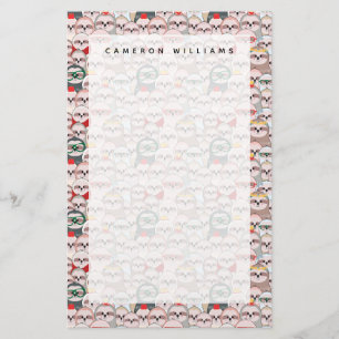 Jouw naam toevoegen   Sleuf Comic Pattern Briefpapier