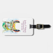 Jouw naam toevoegen | Smarty-Pants Llama Bagagelabel (Voorkant horizontaal)