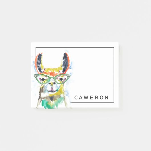 Jouw naam toevoegen | Smarty-Pants Llama Post-it® Notes (Voorkant)