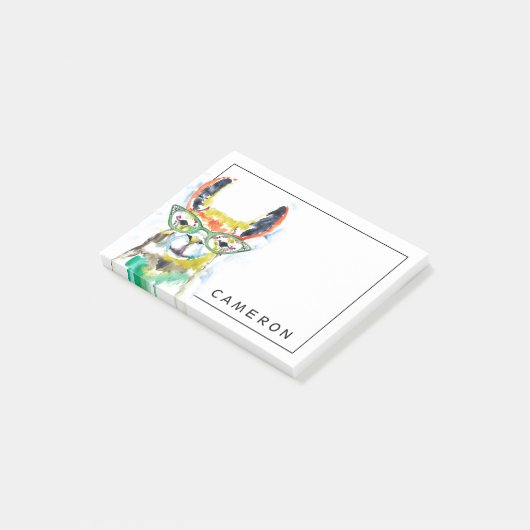 Jouw naam toevoegen | Smarty-Pants Llama Post-it® Notes (Schuin)