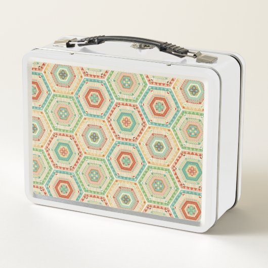 Jouw naam toevoegen | Southwest Hexagon Pattern (Achterkant)