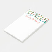 Jouw naam toevoegen | Succulent Patroon Post-it® Notes (Schuin)