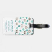 Jouw naam toevoegen | Sweet Sloth Floral Pattern Bagagelabel (Achterkant horizontaal)