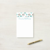 Jouw naam toevoegen | Sweet Sloth Floral Pattern Post-it® Notes (Op bureau)