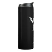 Jouw naam toevoegen | Symbool van de hairdresser Thermosbeker (Gedraaid links)