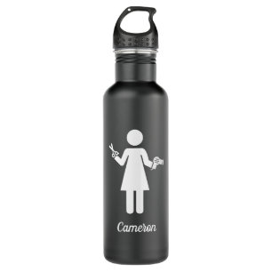 Jouw naam toevoegen Symbool van de hairdresser Waterfles