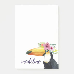 Jouw naam toevoegen   Tropische halo - Toucan Post-it® Notes