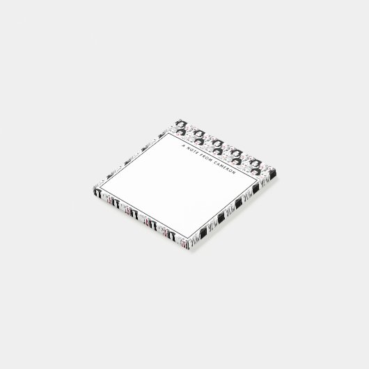 Jouw naam toevoegen | Vrouwen met een lippenstift Post-it® Notes (Schuin)