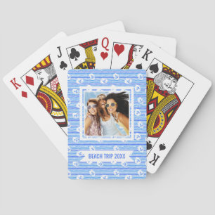 Jouw naam toevoegen Waterverf-ankerpatroon Pokerkaarten