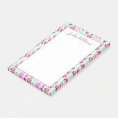 Jouw naam toevoegen | Waterverf Hexagon Patroon Post-it® Notes (Schuin)