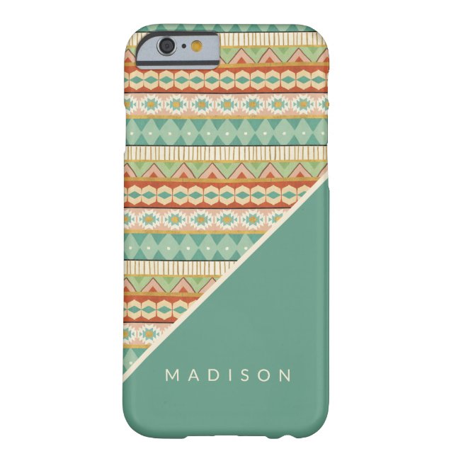 Jouw naam toevoegen | Waterverf Tribaal Patroon Case-Mate iPhone Case (Achterkant)