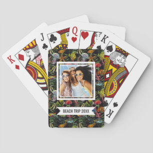 Jouw naam toevoegen   Waterverf Zee Life Patroon 1 Speelkaarten