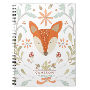 Jouw naam toevoegen   Whimsical Woodland Fox Notitieboek