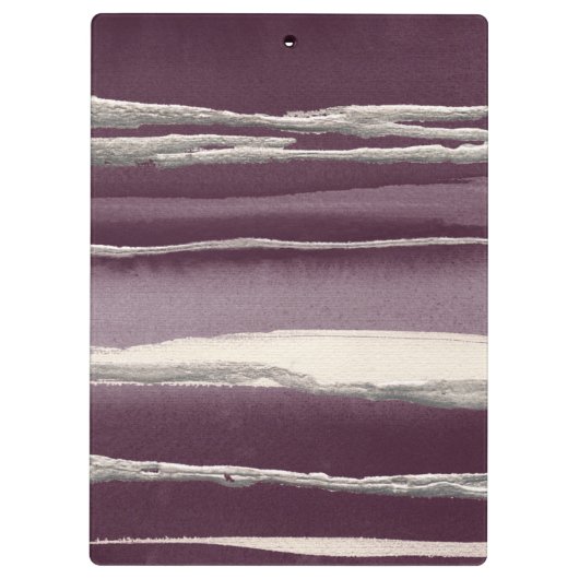 Jouw naam toevoegen | Zilver Roos Paarse Abstracte Klembord (Achterkant)