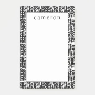Jouw naam toevoegen Zwart inktlijnpatroon Post-it® Notes