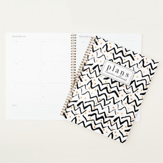 Jouw naam toevoegen | Zwarte penseelstreken en -St Planner (Display)