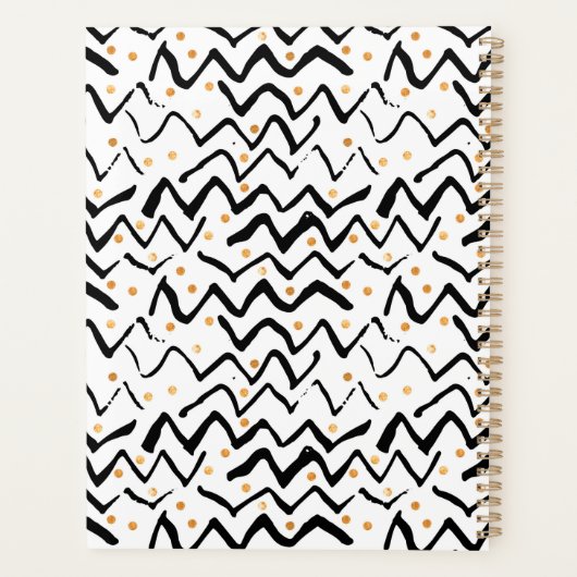 Jouw naam toevoegen | Zwarte penseelstreken en -St Planner (Achterkant)