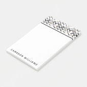 Jouw naam toevoegen | Zwarte penseelstreken en Sti Post-it® Notes (Schuin)