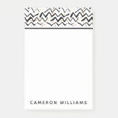 Jouw naam toevoegen | Zwarte penseelstreken en Sti Post-it® Notes (Voorkant)