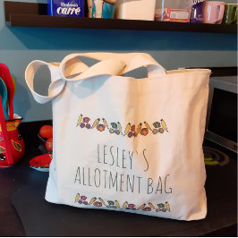 Jouw naam, toewijzingszak, kleurrijke groenten, grote tote bag