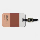 Jouw naam Trendy Modern minimalist Bagagelabel (Voorkant horizontaal)