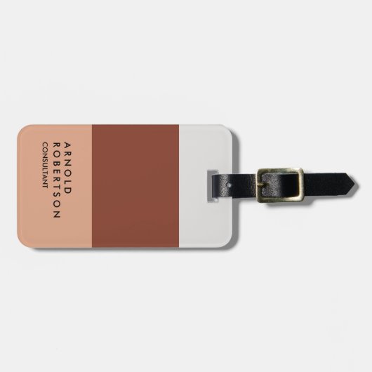 Jouw naam Trendy Modern minimalist Bagagelabel (Voorkant horizontaal)