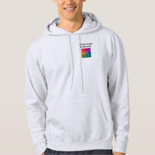 Jouw naam upload corporate Logo of foto naar het M Hoodie