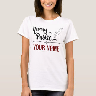 Jouw naam van Notarische openbare doether Quill Ge T-shirt