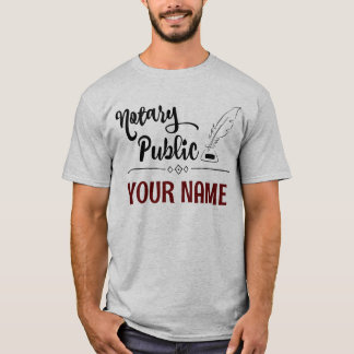 Jouw naam van Notarische openbare doether Quill Ge T-shirt