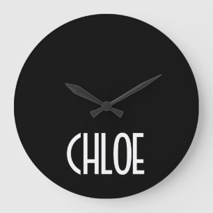 Jouw naam, Vette witte tekst Zwart Grote Klok
