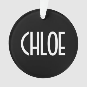 Jouw naam, Vette witte tekst   Zwart Ornament