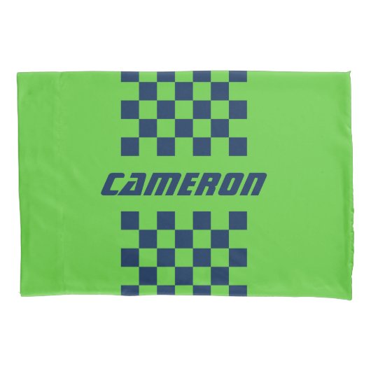 Jouw naam Volledig aangepaste kleuren, gecheckte s Kussensloop (Voorkant)