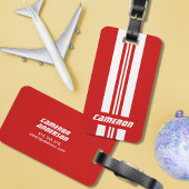 Jouw naam volledig aangepaste kleuren met races 1 bagagelabel