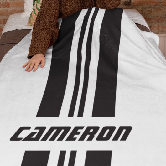 Jouw naam volledig aangepaste kleuren met races 1 fleece deken