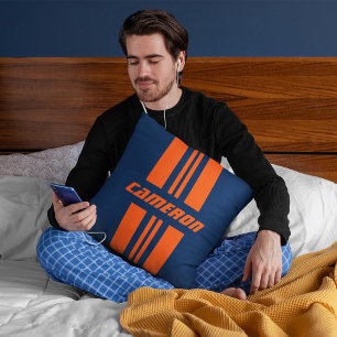 Jouw naam volledig aangepaste kleuren met races 1 kussen