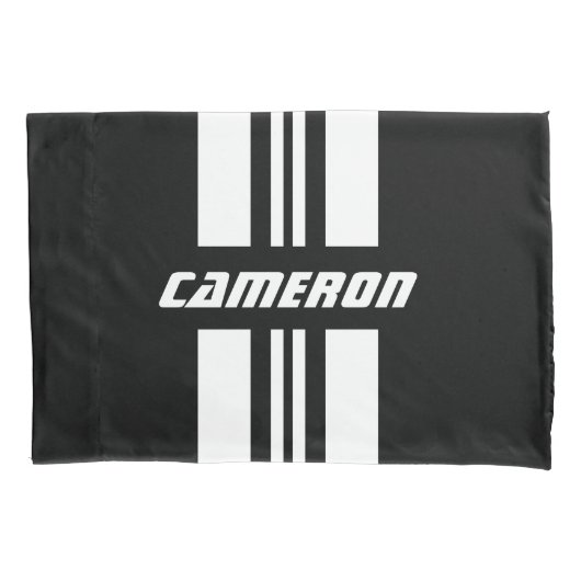 jouw naam volledig aangepaste kleuren met races 1 kussensloop (Voorkant)