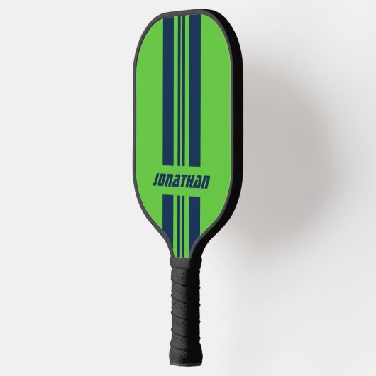Jouw naam volledig aangepaste kleuren met races 1 pickleball paddle (Links)