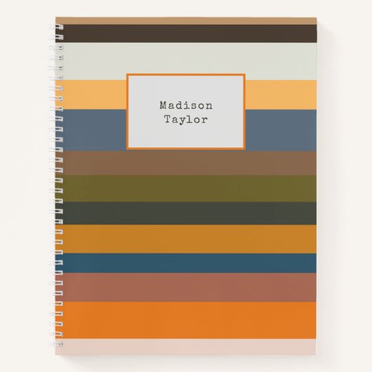 Jouw naam voor kleurrijke geometrische retroflecto notitieboek (Voorkant)