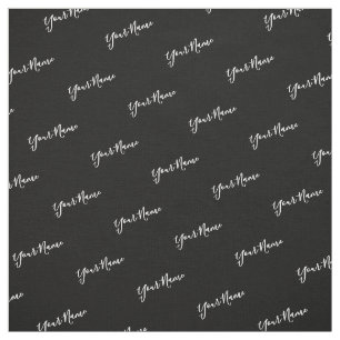 jouw naam White Typografie Stof