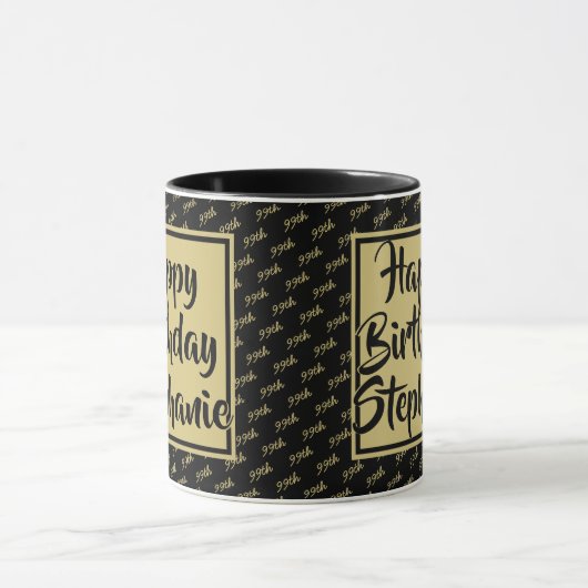 Jouw naam Willekeurige leeftijd Willekeurig getall Mok (Midden)