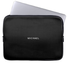 Jouw naam zwarte laptoptas