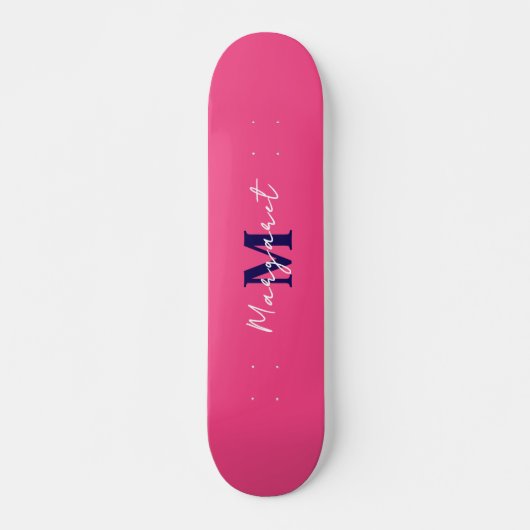 Jouw namen op Custom Pink Skateboard - Make It You (Voorkant)