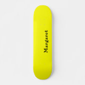 Jouw namen op Custom Yellow Modern Skateboard (Voorkant)