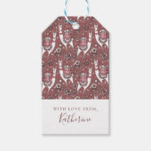 Jouw namen toevoegen | Grappig lama patroon Cadeaulabel (Voorkant)